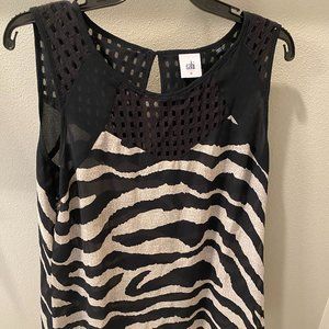 CAbi Tivoli Zebra sleeveless